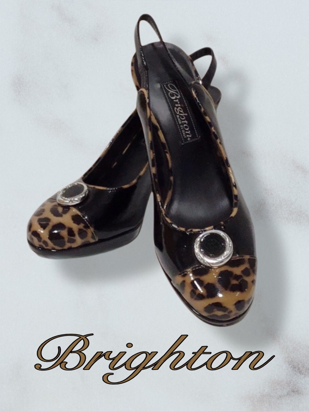 BRIGHTON Babs Slingback Heels,Size 7 NEW